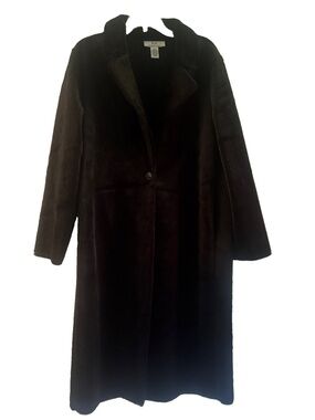 Magaschoni  faux fur Black Women's duster Coat - large